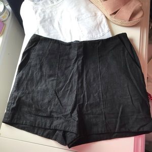 ASOS black shorts zipper size 6